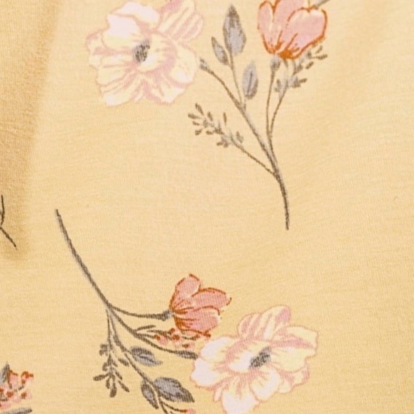 Floral yellow wide leg Strapless Jumpsuit with tie back bow - Picture 5 of 14